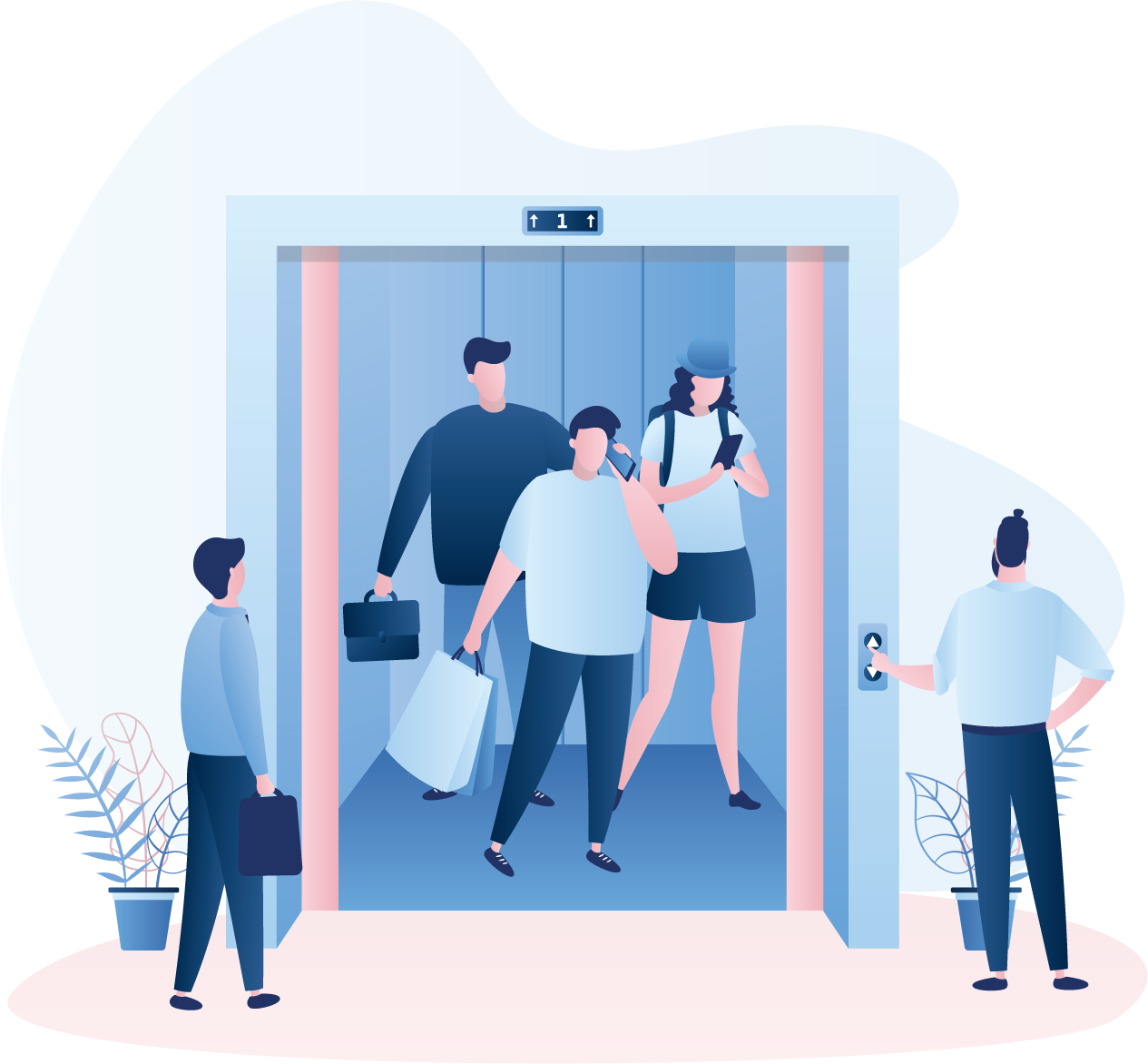 Elevator answering service call center